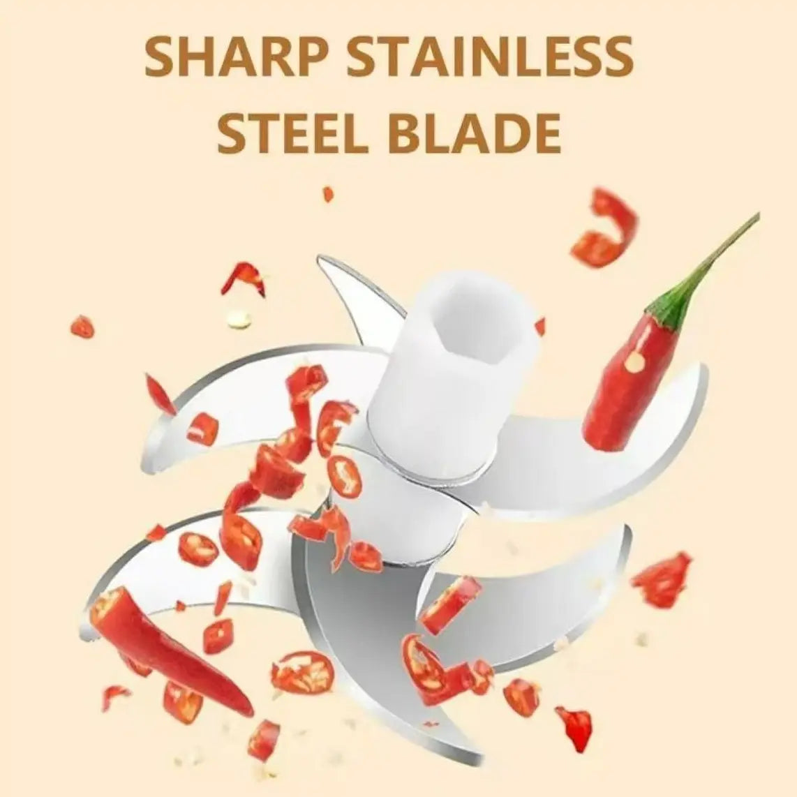 Electric Food Shredder USB Rechargeable Meat Grinder Wireless Garlic Puree Maker Portable Kitchen Vegetable Chopper for Onion Ginger Chili