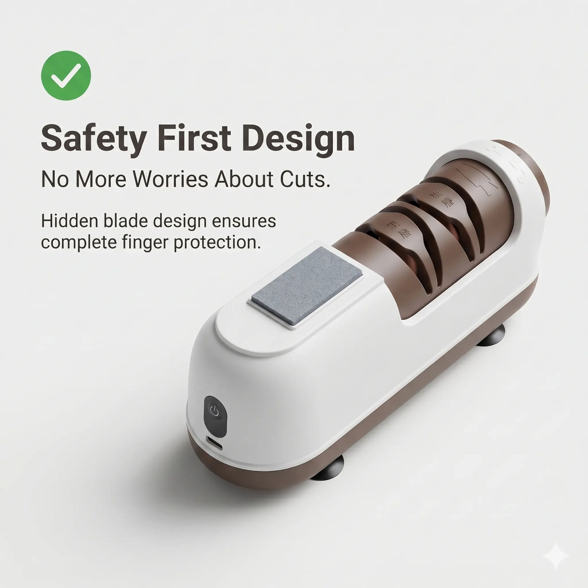 [Blunt Knife Opponent]Electric Knife Sharpener , Portable Rapid Knife Sharpener & Kitchen Knife Sharpener (With Suction Base) | for Knives, Scissors, Cleavers & Outdoor Tools | Sharpener (Non-Slip) -Kitchen Gadgets， Kitchen Essentials