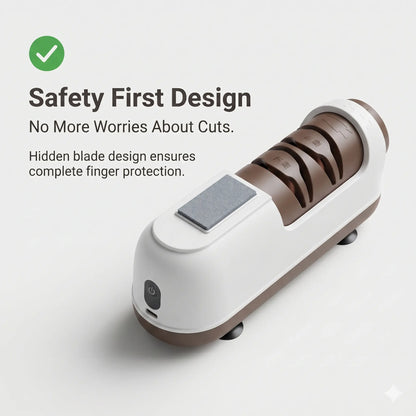 [Blunt Knife Opponent]Electric Knife Sharpener , Portable Rapid Knife Sharpener & Kitchen Knife Sharpener (With Suction Base) | for Knives, Scissors, Cleavers & Outdoor Tools | Sharpener (Non-Slip) -Kitchen Gadgets， Kitchen Essentials
