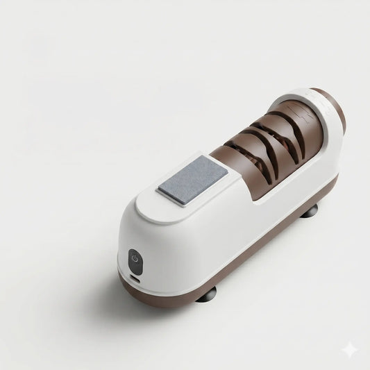 [Blunt Knife Opponent]Electric Knife Sharpener , Portable Rapid Knife Sharpener & Kitchen Knife Sharpener (With Suction Base) | for Knives, Scissors, Cleavers & Outdoor Tools | Sharpener (Non-Slip) -Kitchen Gadgets， Kitchen Essentials