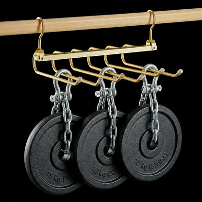 Aircraft-Grade Aluminum Pants Hangers,Golden Metal Alloy Hangers Closet Organizer,Sturdy Space-Saving Clothes Pants Hangers, Closet Organizers for Pants Jeans Skirts Scarf Legging