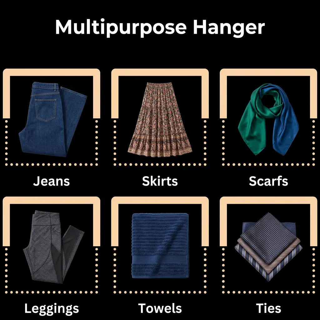 Aircraft-Grade Aluminum Pants Hangers,Golden Metal Alloy Hangers Closet Organizer,Sturdy Space-Saving Clothes Pants Hangers, Closet Organizers for Pants Jeans Skirts Scarf Legging
