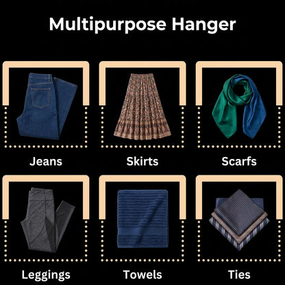 Aircraft-Grade Aluminum Pants Hangers,Golden Metal Alloy Hangers Closet Organizer,Sturdy Space-Saving Clothes Pants Hangers, Closet Organizers for Pants Jeans Skirts Scarf Legging