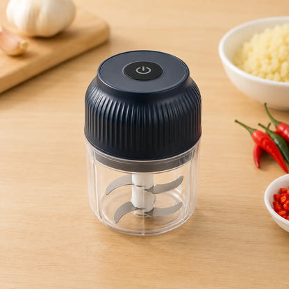 Electric Food Shredder USB Rechargeable Meat Grinder Wireless Garlic Puree Maker Portable Kitchen Vegetable Chopper for Onion Ginger Chili